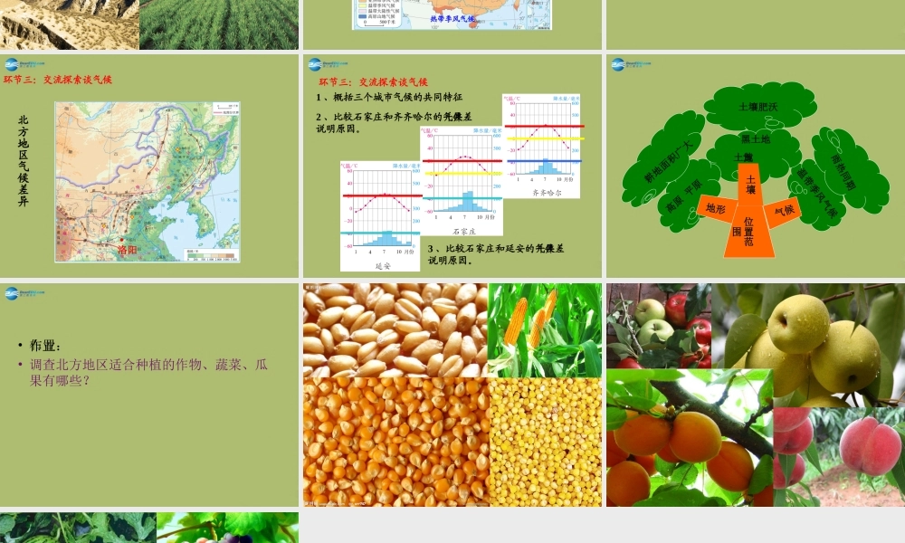 八年级地理上册 第六章 第一节 自然特征和农业课件 新人教版 课件