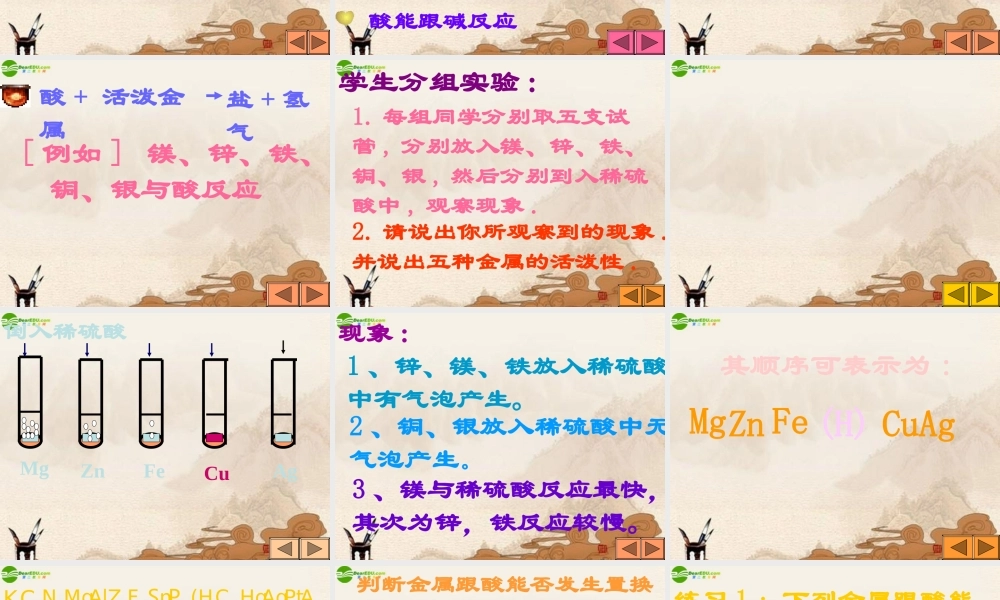 九年级化学下册 重要的酸课件 粤教版 课件