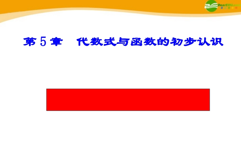 七年级数学上册 5.1用字母表示数课件 青岛版 课件