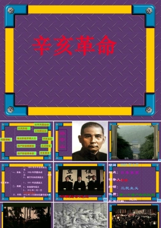 七年级历史辛亥革命课件1 鲁教版 课件