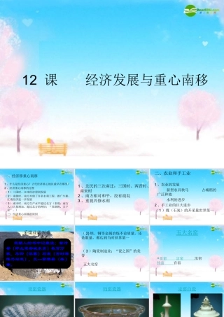 七年级历史下册 经济发展与重心南移课件 北师大版 课件