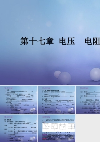 中考物理总复习 第十七章 电压 电阻课件