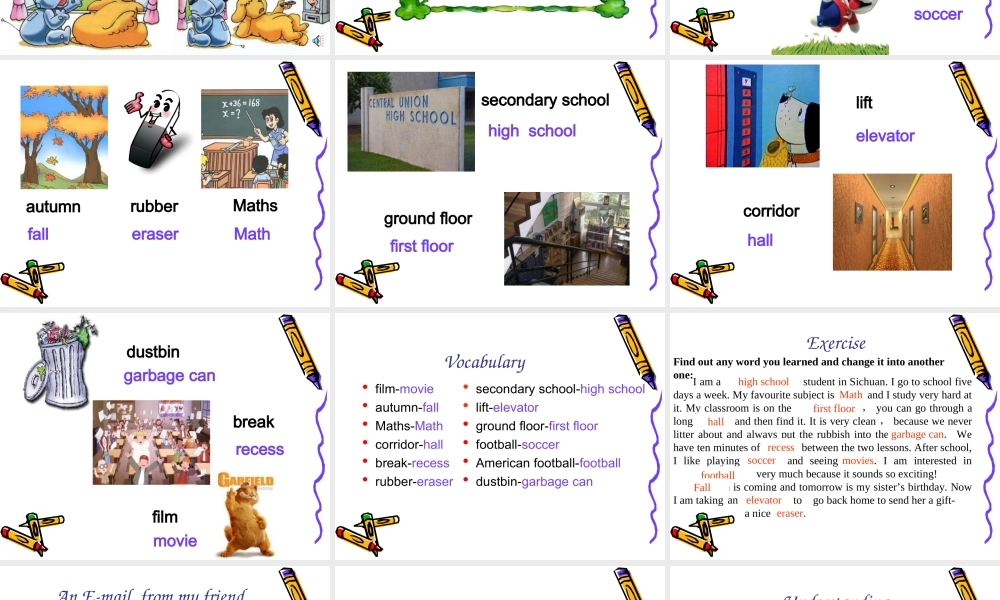 7B Unit 2 schoollife 牛津英语 课件