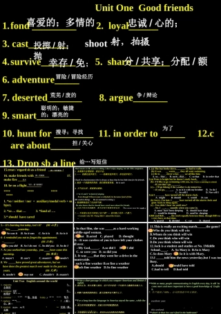 Unit1 Good friends 课件