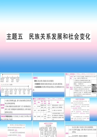 (甘肃专用)中考历史总复习 第一篇 考点系统复习 板块一 中国古代史 主题五 民族关系发展和社会变化(精讲)课件