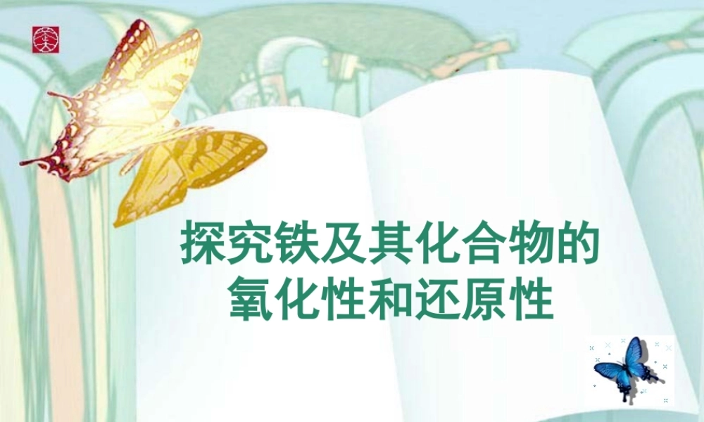 九年级化学上册 ]探究铁及其化合物的氧化性或还原性课件 人教新课标版 课件