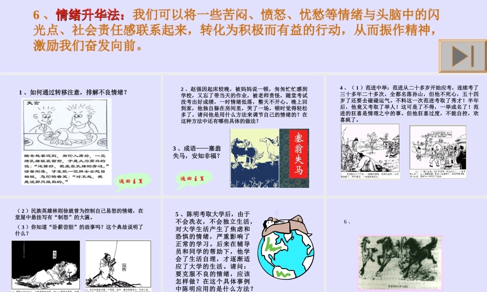 七年级政治做情绪的主人课件 新课标 人教版 课件