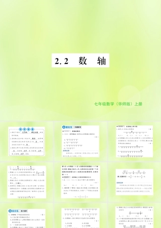 七年级数学上册 第2章 有理数 2.2 数轴习题课件 (新版)华东师大版 课件