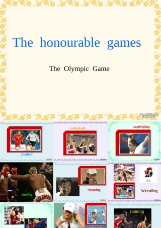 The honourable games课件 牛津英语  0 课件