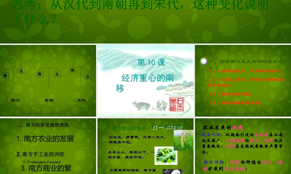 七年级历史下册 10 经济重心的南移课件 新人教版 课件