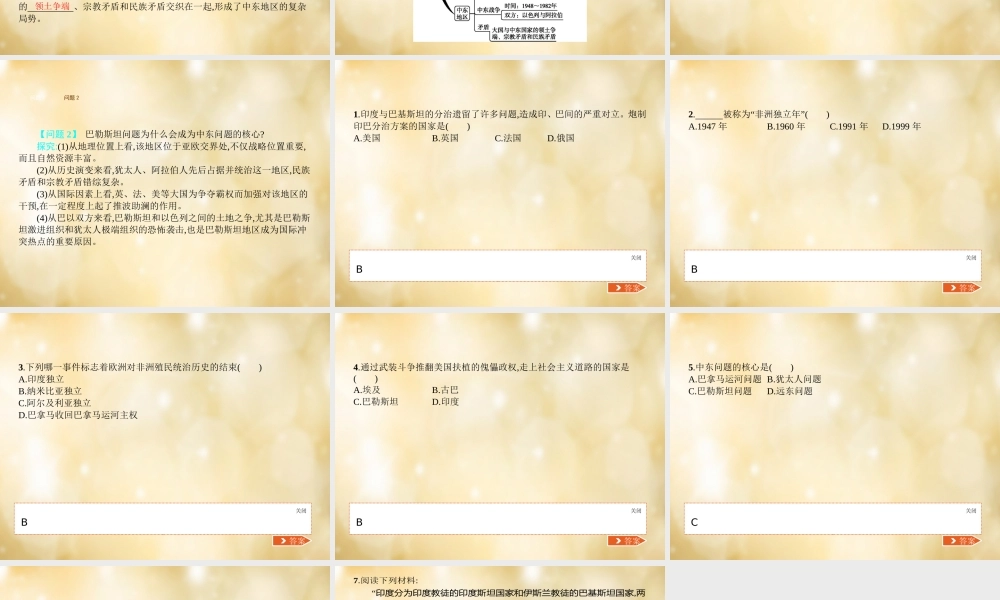 九年级历史下册 第12课 亚、非、拉美的民族独立与振兴课件 中华书局版 课件