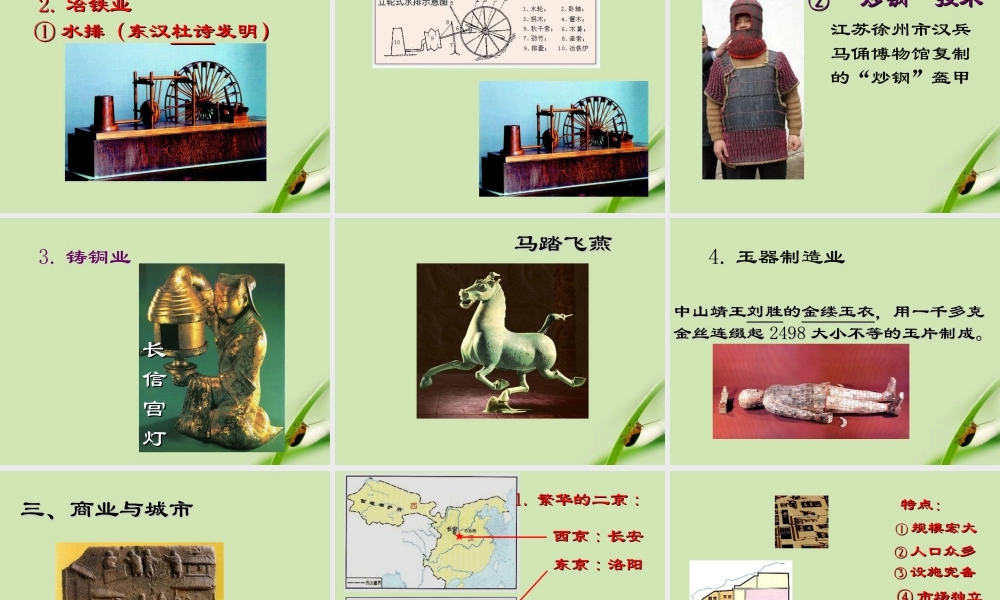 七年级历史上册 第三单元第13课两汉经济的发展课件 人教新课标版 课件