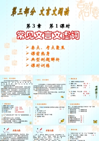 中考语文系列课件 文言文阅读三 课件