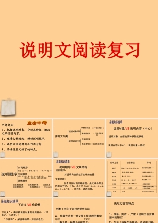 中考语文 说明文阅读复习课件