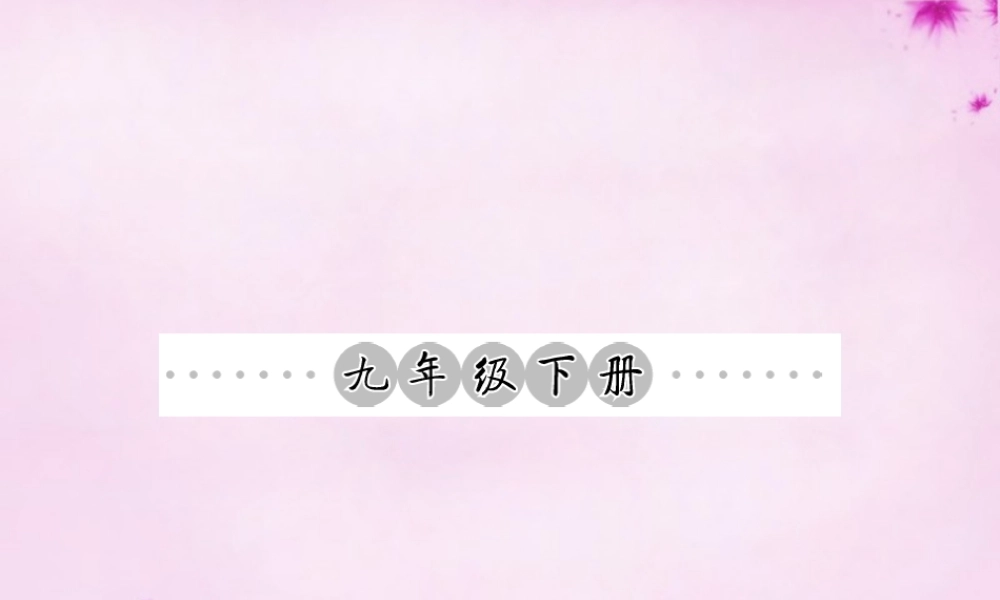 中考语文 第一轮 复习教材 夯基固本 九下 语音、汉字、词语梳理课件 新人教版 课件