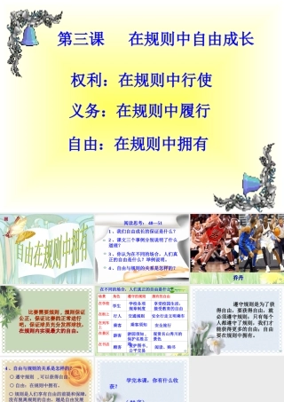 七年级历史下册 在规则中自由成长课件 人教新课标版 课件