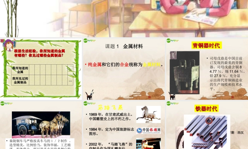 九年级化学下册(金属和金属材料)(一)课件 人教新课标版 课件