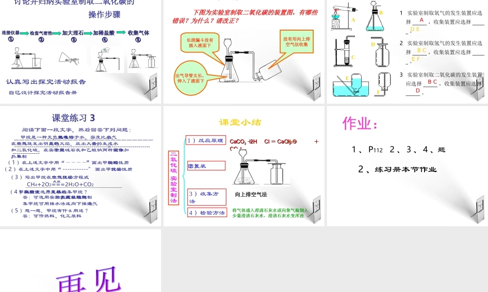 九年级化学上册 课题2二氧化碳制取的研究课件1 人教新课标版 课件