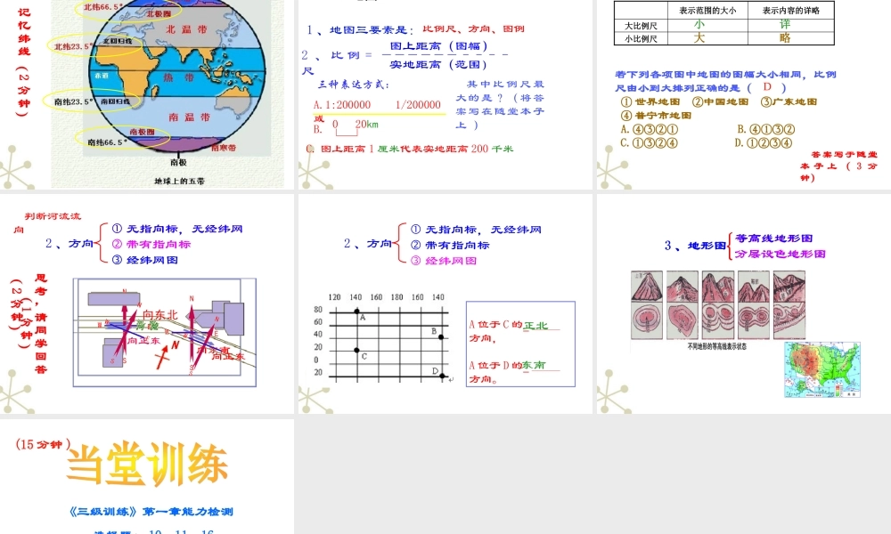七年级地理上册 第一章地球和地图复习课件 人教新课标版 课件