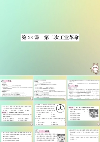 九年级历史上册 第六单元 资本主义制度的扩张和第二次工业革命 第23课 第二次工业革命课件 岳麓版 课件