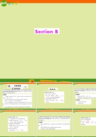 (随堂优化训练)八年级英语下册 Unit5 Section B 配套课件 人教新目标版 课件
