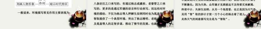 (三维设计)高考语文一轮复习 第一部分 专题2 小说阅读 第4讲 环境 课件