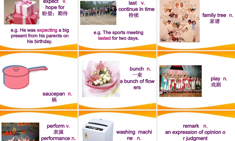 八年级英语下册 Chapter 7 Family lives Vocabulary课件 牛津深圳版 课件
