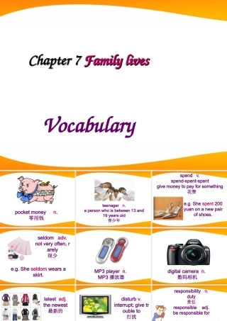八年级英语下册 Chapter 7 Family lives Vocabulary课件 牛津深圳版 课件