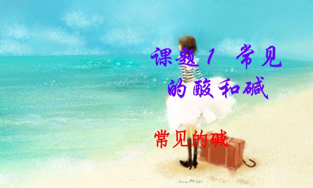 九年级化学下册 (常见的碱)课件 人教新课标版 课件