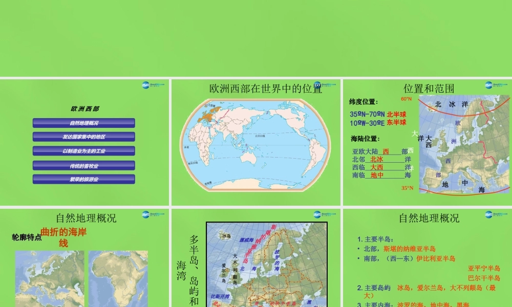 七年级地理下册 第八章 第二节 欧洲西部课件2 新人教版 课件