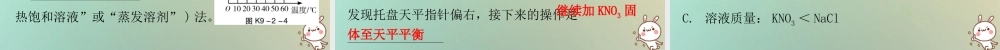 九年级化学下册 第九单元 溶液 课题2 溶解度 课时2 溶解度与溶解度曲线(小测本)课件 (新版)新人教版 课件