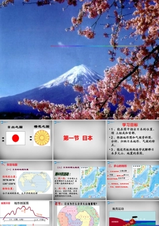 七年级地理下册 第八章 第一节 日本(第1课时)课件1 湘教版 课件