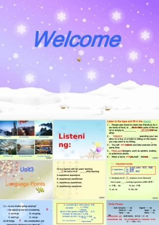 Unit3 Language Points高三英语复习课件 新课标 人教版 课件