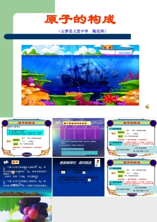 九年级化学原子的构成课件