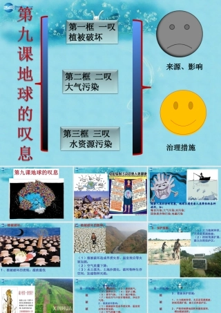 七年级政治上册 第九课 地球在叹息复习课件 人民版 课件