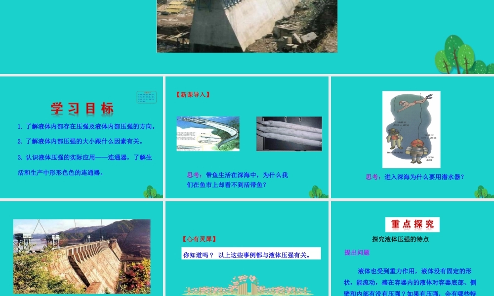 9.2 液体的压强课件 八年级物理下册 9.2 液体的压强课件+素材 (新版)新人教版 八年级物理下册 9.2 液体的压强课件+素材 (新版)新人教版