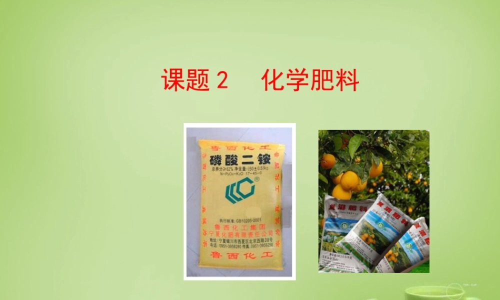 九年级化学下册 第11单元 课题2 化学肥料课件 (新版)新人教版 课件