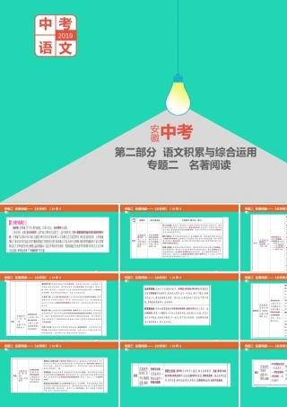 中考语文总复习 第二部分 语文积累与综合运用 专题二 名著阅读(水浒传)课件