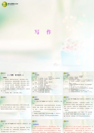 中考语文复习提能训练 写作课件(含中考真题) 课件