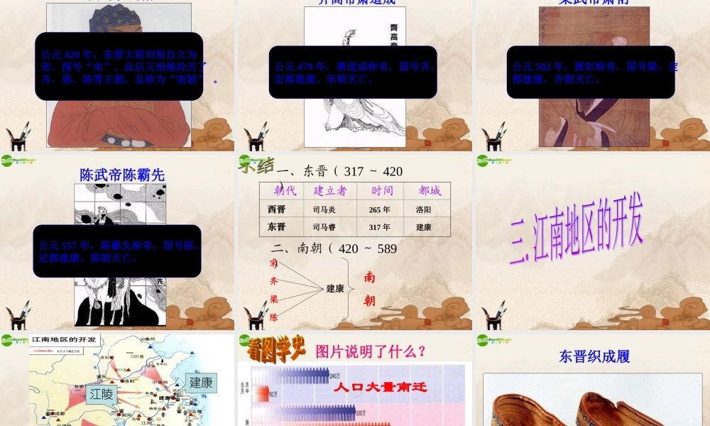 七年级历史上册 第四单元(江南地区的开发)课件 人教新课标版 课件