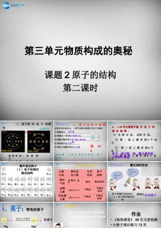 九年级化学上册 32 原子的构成课件2 (新版)新人教版 课件