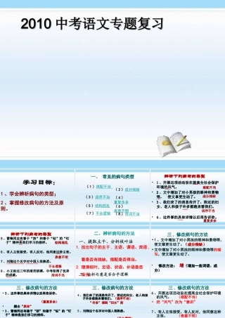 中考语文专题复习－辨析和修改病句精品课件