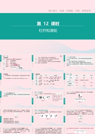 中考物理 第12课时(杠杆和滑轮)复习课件