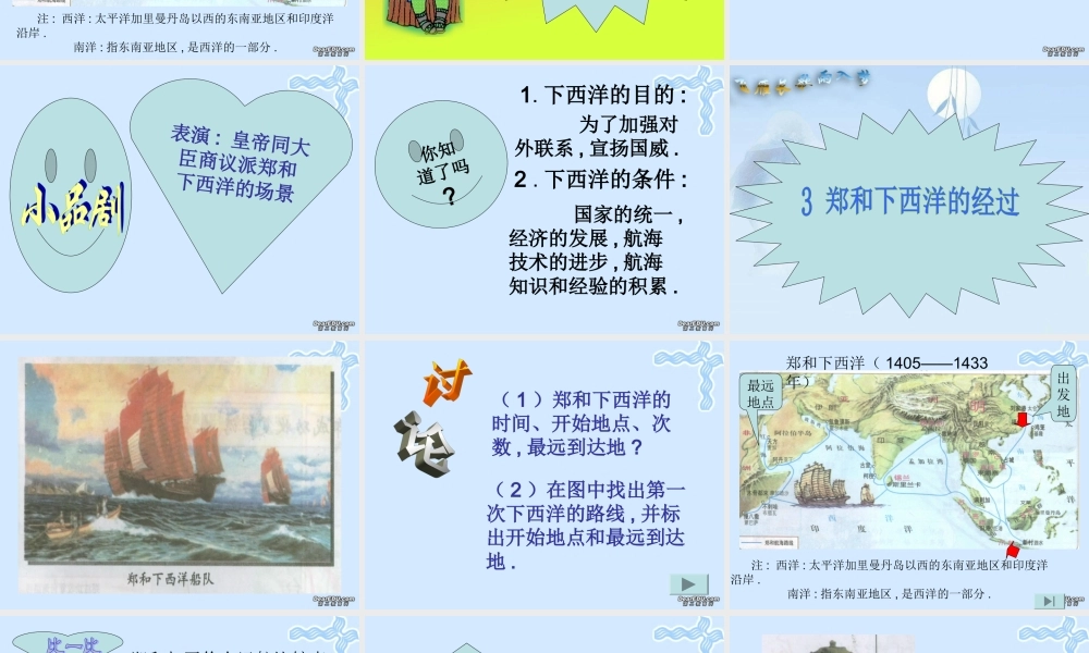 七年级历史郑和下西洋课件 人教版 课件