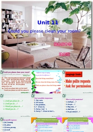 unit11 八年级英语Unit11 Could you please clean your room课件(含flash)新课标 人教版 八年级英语Unit11 Could you please clean your room课件(含flash)新课标 人教版