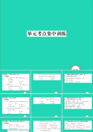 (毕节专版)秋八年级英语上册 Unit 7 Will people have robot考点集中训练作业课件 (新版)人教新目标版 课件