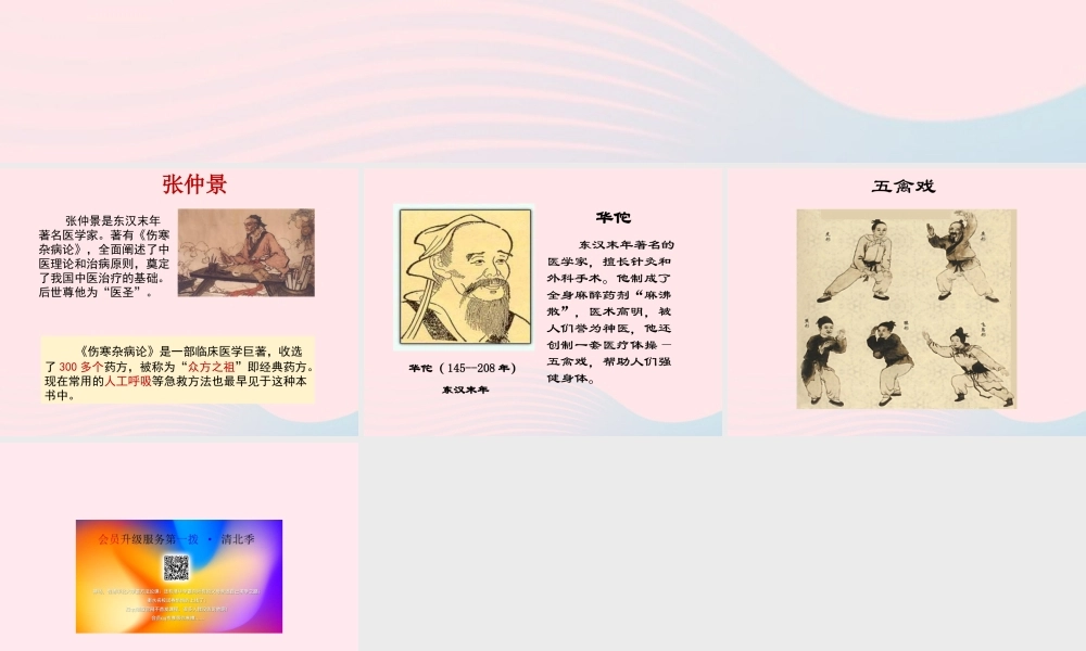 七年级历史上册 第三单元 秦汉时期：统一多民族国家的建立和巩固 15两汉的科技文化 医圣与神医素材 新人教版 素材