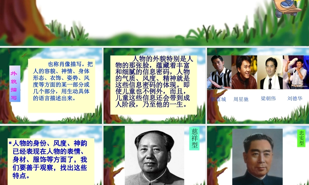 中考语文作文辅导课件 人物外貌描写 课件