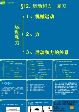 中考物理考点专题复习课件 人教新课标版 课件