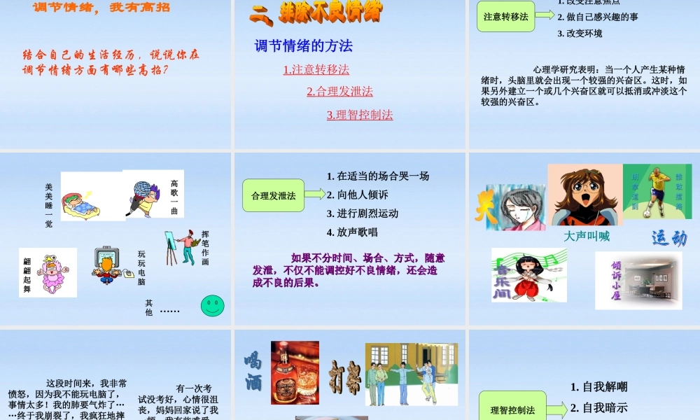 七年级政治上册 6.1学会调空情绪课件2 人教新课标版 课件